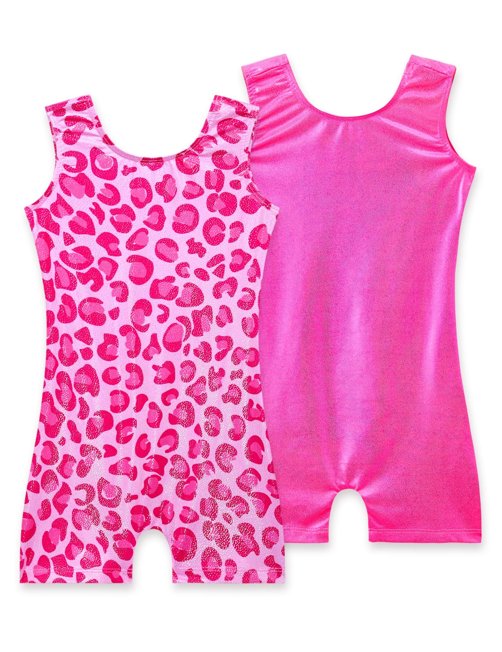 2 Pack Leotard for Girls Gymnastics Sparkly Sleeveless Unitards
