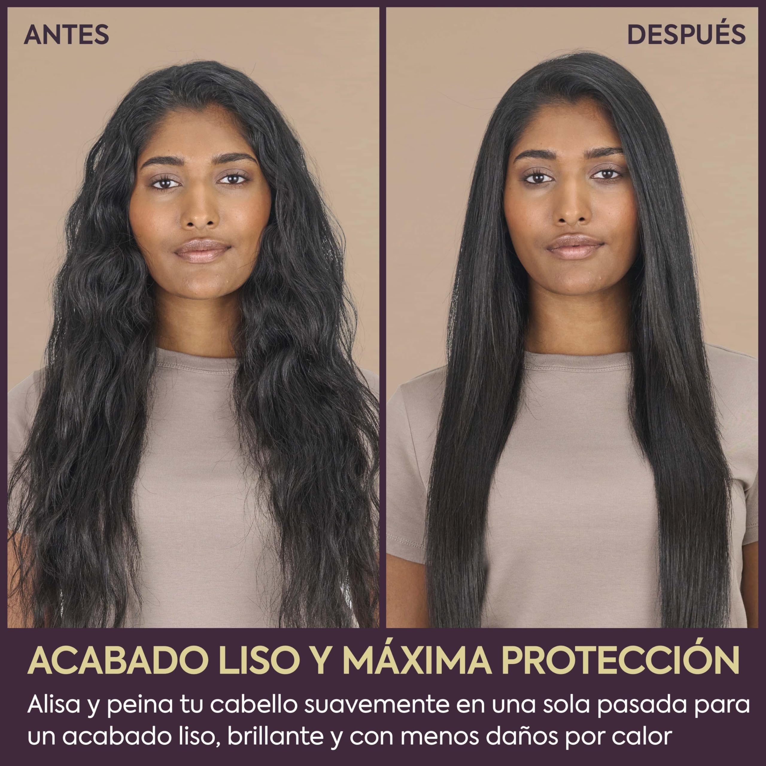BaByliss Sensor Protect Plancha de Pelo Inteligente, Control de Calor Adaptativo, Placas de Titanio, Iones Antiencrespamiento, 5 Temperaturas (160–200°C), Calentamiento Rápido, ST491E
