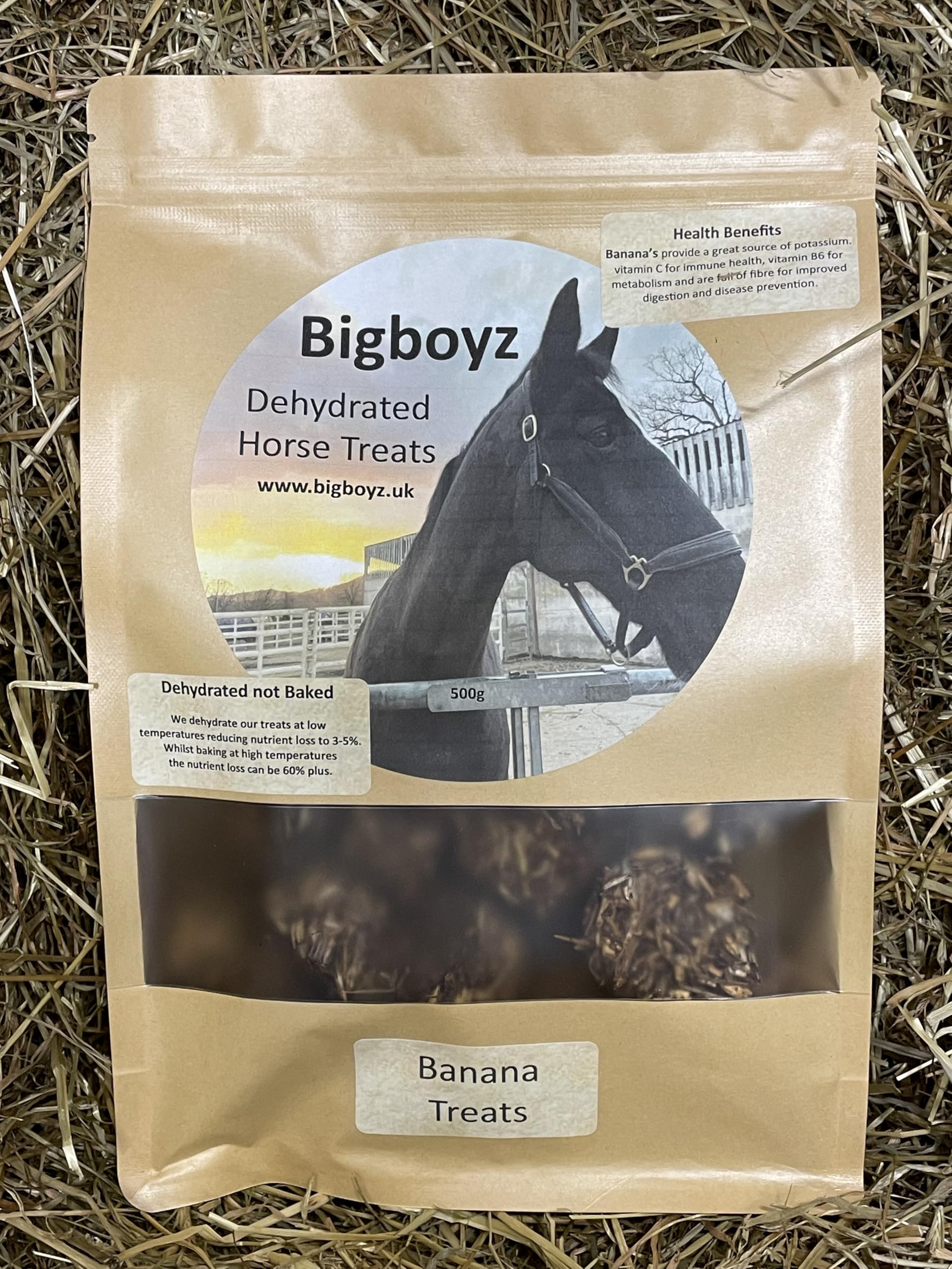 Bigboyz Mint Horse Treats 500g bag (Banana)