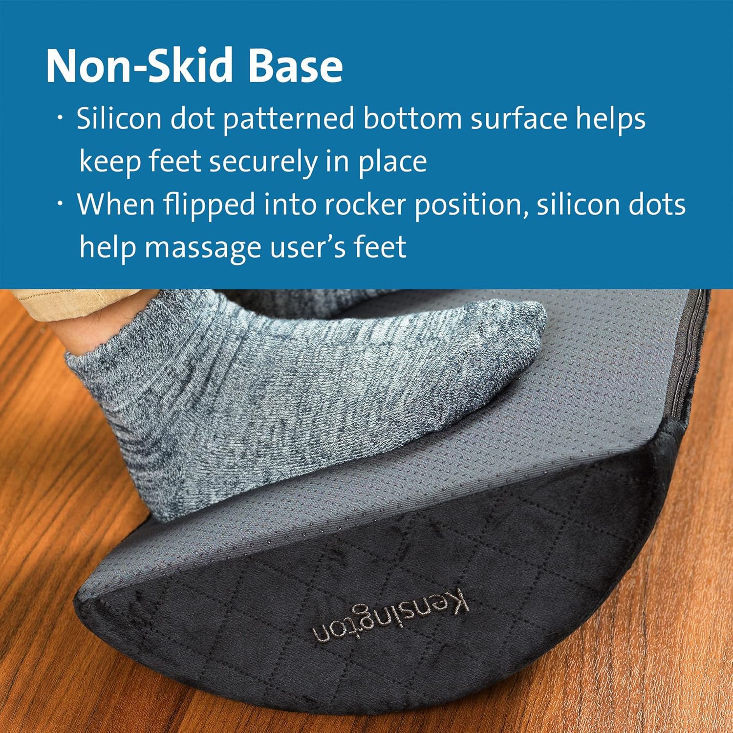 Kensington Premium Comfort Soft Footrest for Under Desk, Ultra Soft High Density Foam with Non-Skid Base (K56100WW)
