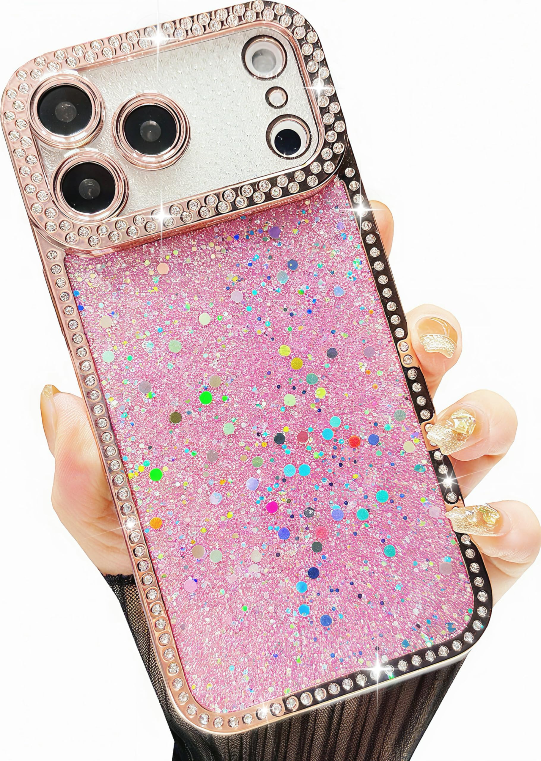 Coque iPhone 17 Pro Max brillante rose idée cadeau anniversaire - 8