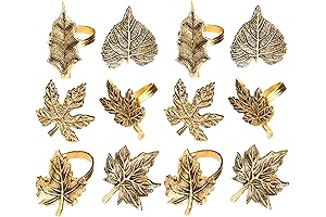 Elegant Leaf Napkin Rings - A Touch of Nature to Elevate Your Tabletop