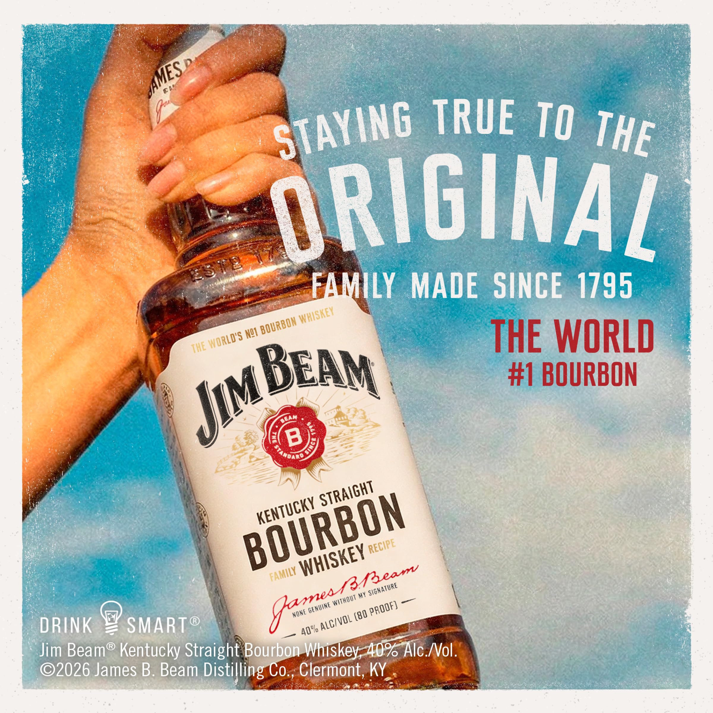 Jim Beam Kentucky Straight Bourbon Whiskey 750 ml | Grocery Pickup