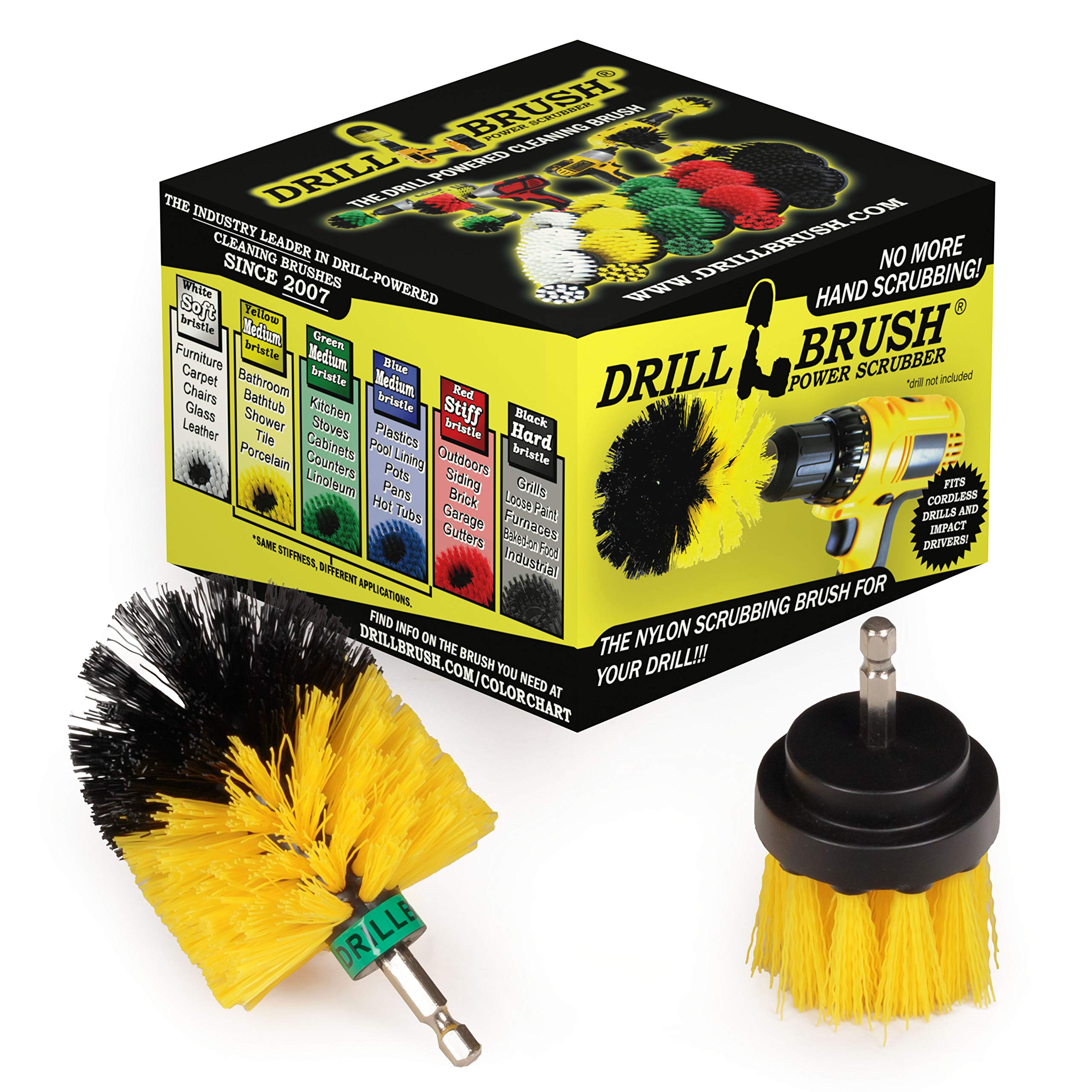 Scrub Brushes for Cleaning - Bathroom Cleaning Brush - Grout and Tile Cleaning Brush - Bathtub Cleaning Brush