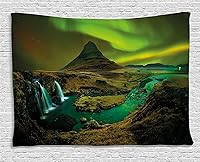 Vista 104 de Ambesonne Tapiz de palmera, impresión de imagen de atardecer tropical, estilo vintage, playa de verano, para colgar en la pared para dormitorio