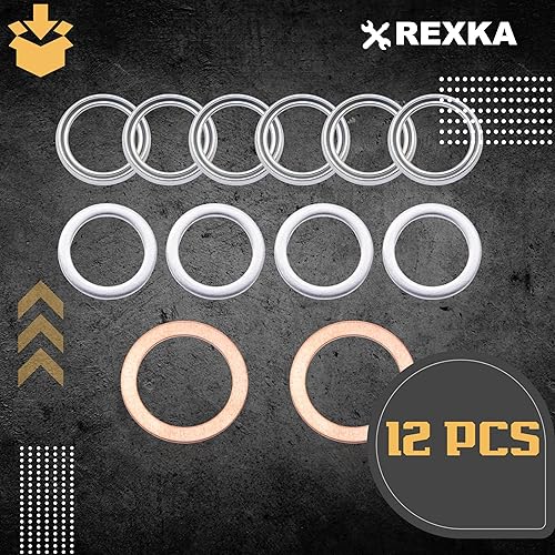 Miniatura 8 de Rexka Kit de juntas de servicio diferencial y de transferencia de 12 piezas compatible con Toyota Lexus 4Runner Land Cruiser Tundra Tacoma FJ