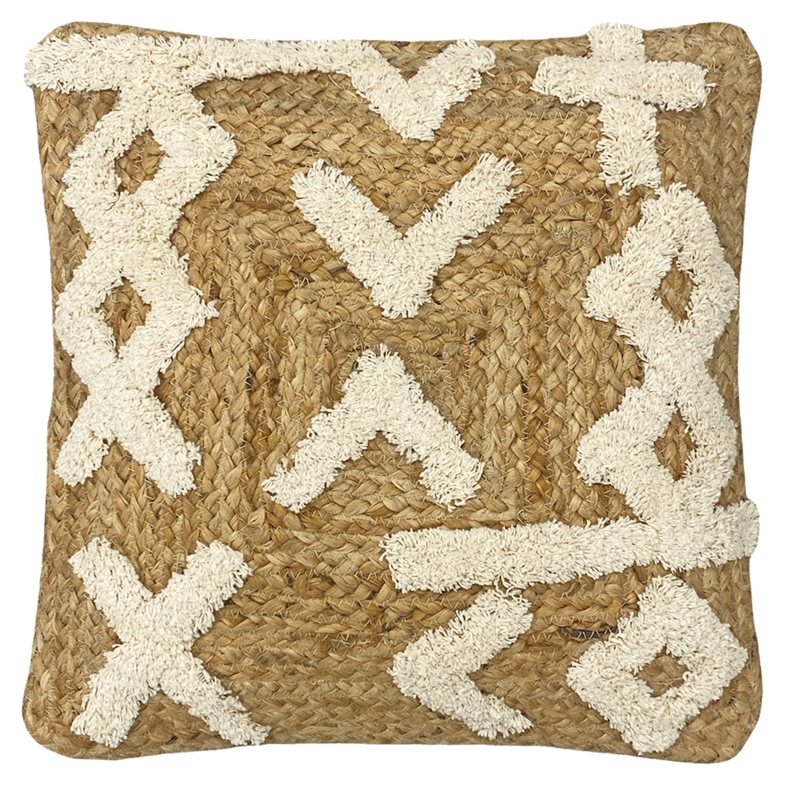 furn. Camfa Feather Filled Cushion, Jute, Cotton, Natural