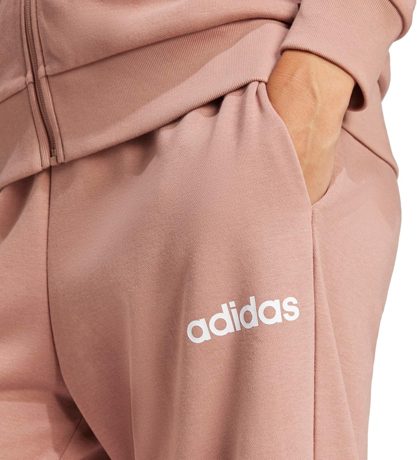 adidas Women's Essentials Linear French Terry Cuffed Pants