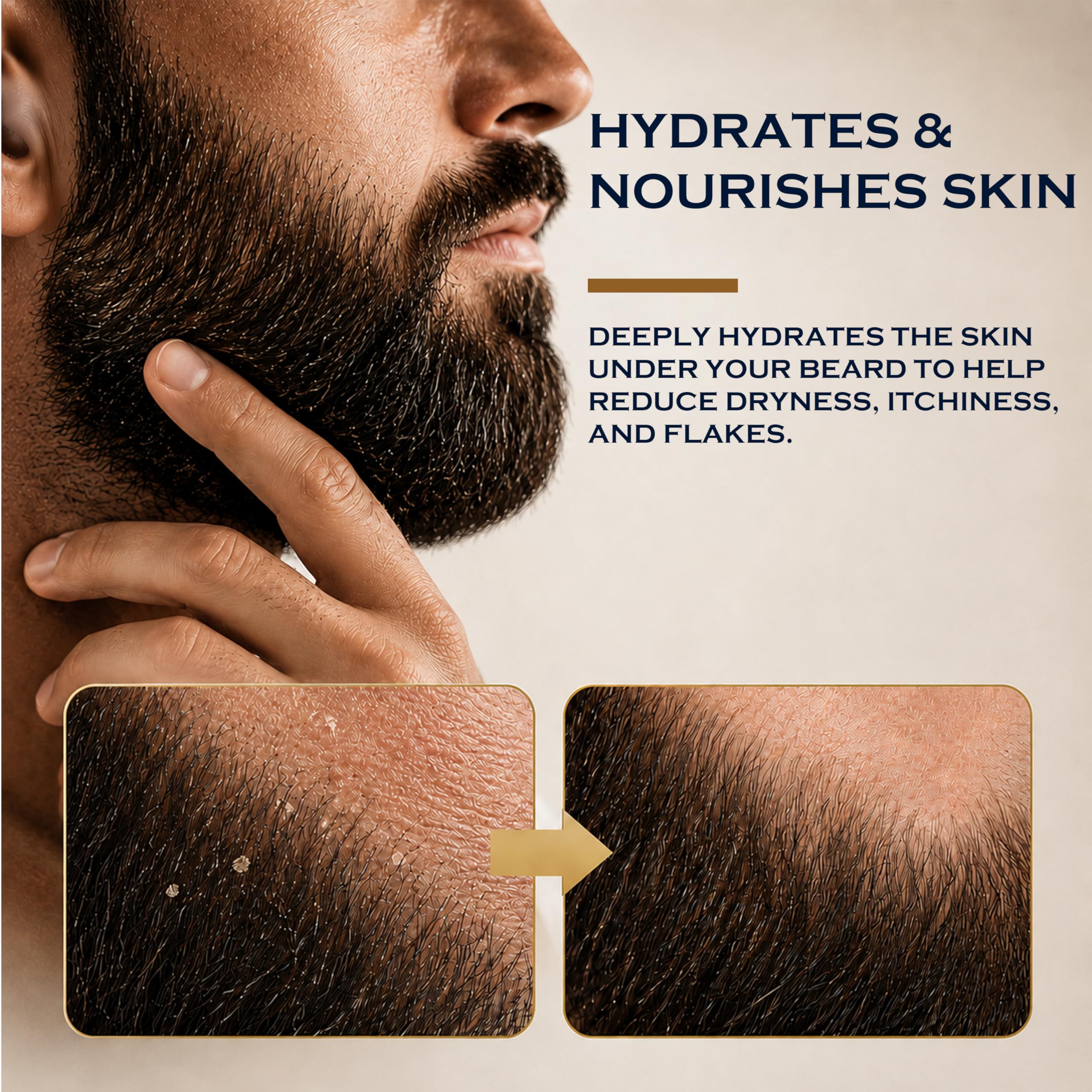 THEMANCODE Męski olejek do brody, drzewo sandałowe, odżywka do brody z naturalnymi olejkami jojoba z pestkami winogron, zmiękcza, wzmacnia i nawilża, prezenty na Dzień Ojca