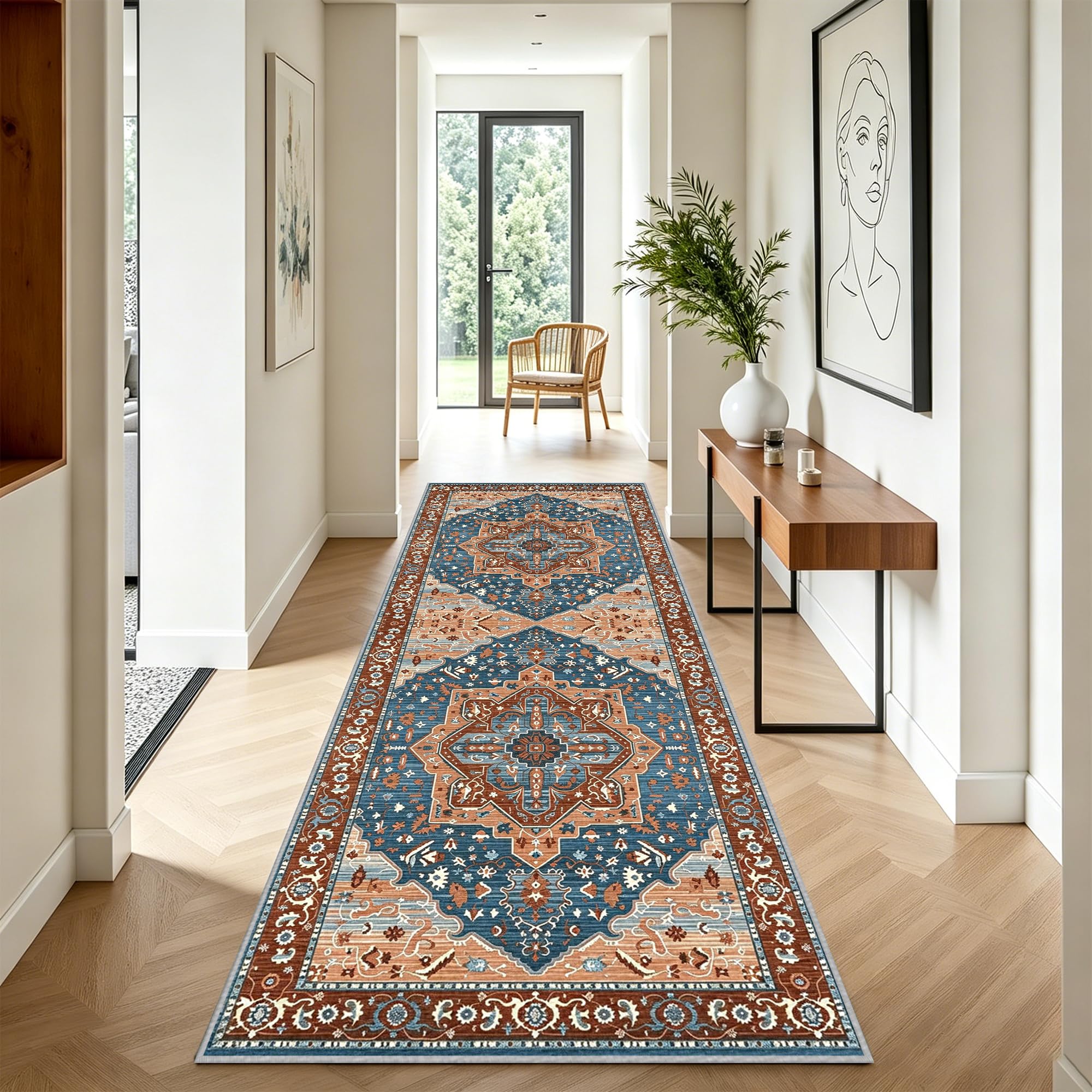 Wycieraczka wewnętrzna wejście do pralni na taras jadalnia łóżko łóżko przejście 50 x 230 cm, można prać w pralce sprzedawane na metry, różne rozmiary dostępne w różnych rozmiarach