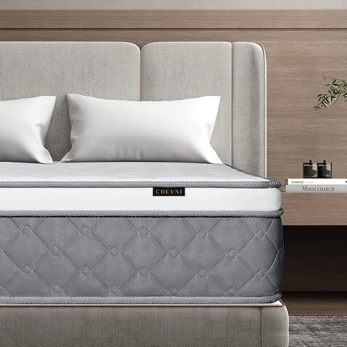 Miniatura 6 de Colchón Queen híbrido de 14 pulgadas con espuma viscoelástica de gel, aislamiento de movimiento, bobinas de bolsillo envueltas individualmente,