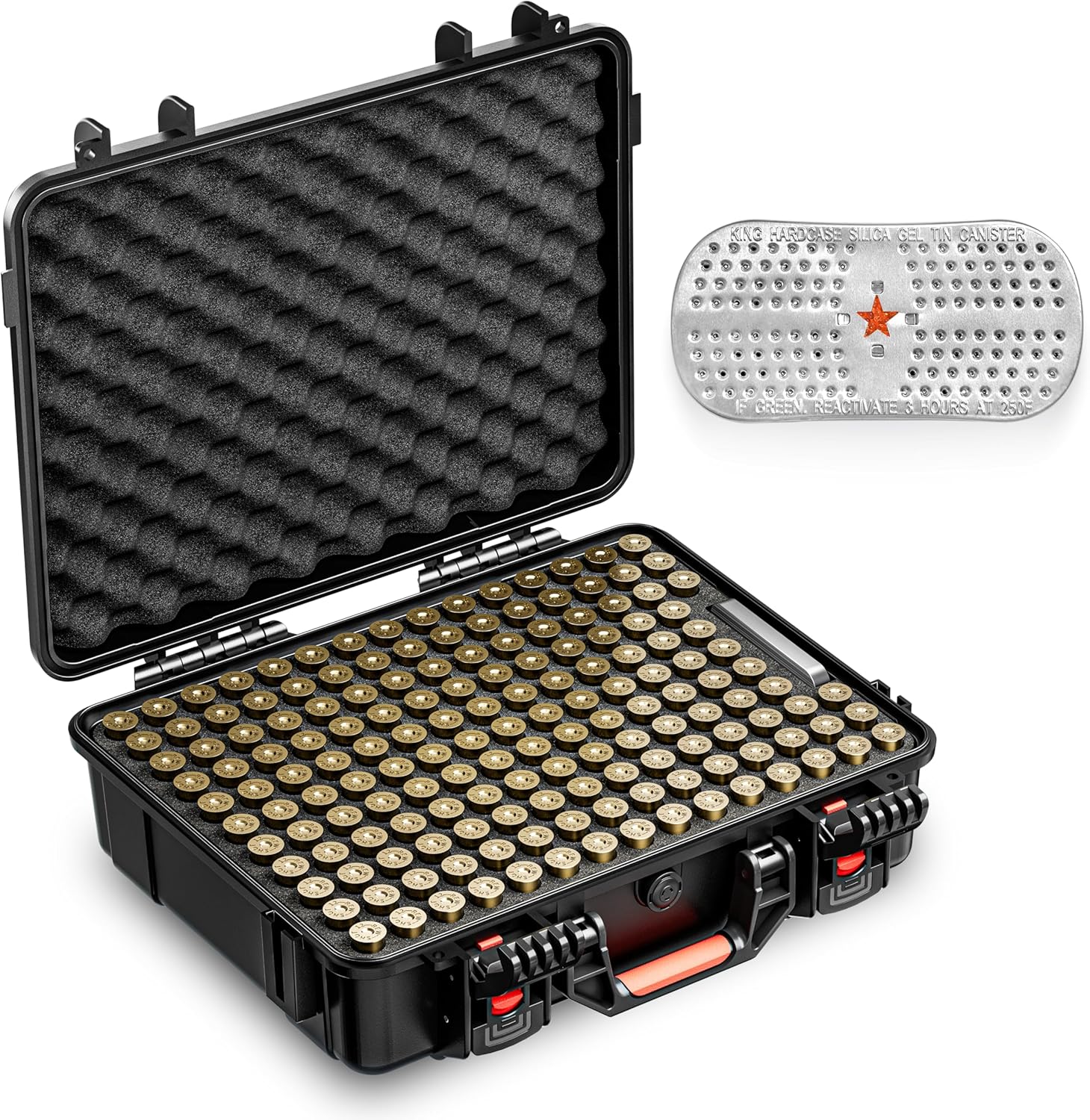 150 Rounds Shotgun Shells Case and Equipped with 2 Reusable Desiccants