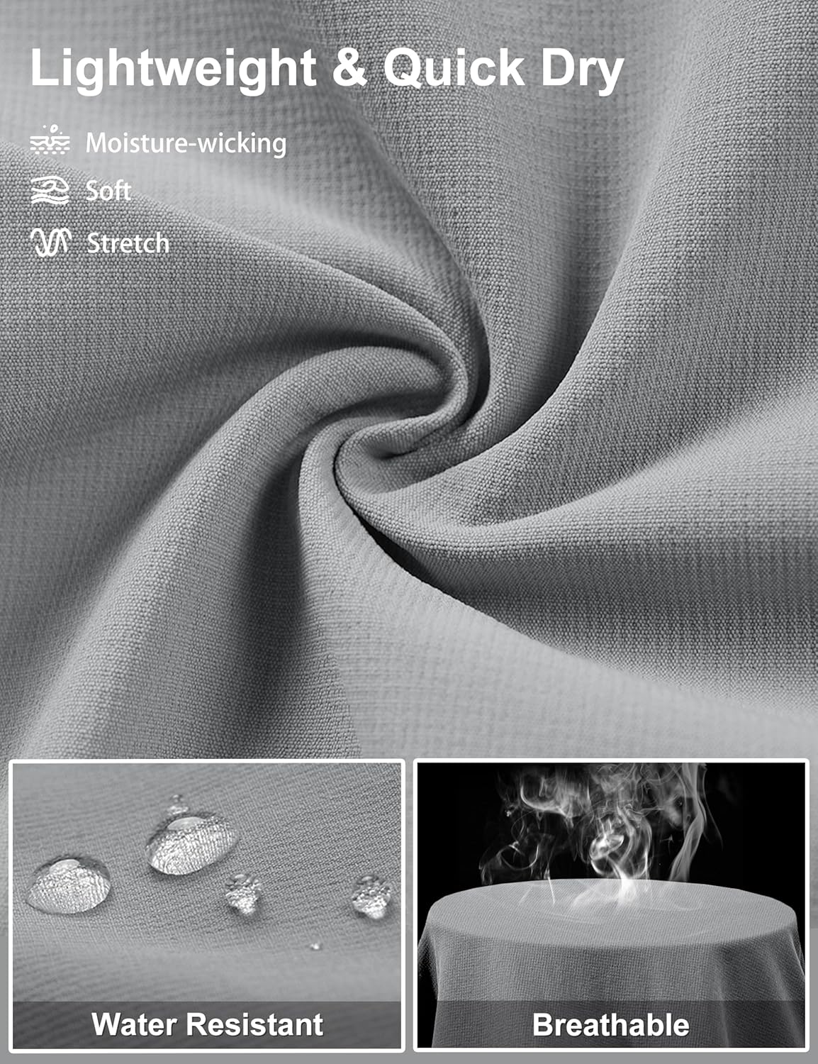 TACVASEN Men's Hiking Cargo Shorts 10" Quick Dry Lightweight Stretch Dress Shorts Outdoor Golf Travel with 5 Pockets - Image 6