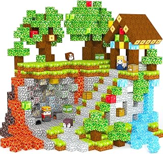 ORZbb 100PCS Magnetic Blocks - Magnet Cubes Building Toys, STEM Sensory Tiles for Kids 3-8 Boys Girls, Travel Outdoor Easter Birthday Gifts (0.8IN)