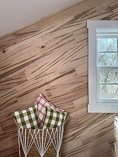 Vintage Harvest Ambrosia Maple Wood Wall Planks, DIY Accent Wall Panels, Natural Unfinished Wood (10 Sq. Ft.)