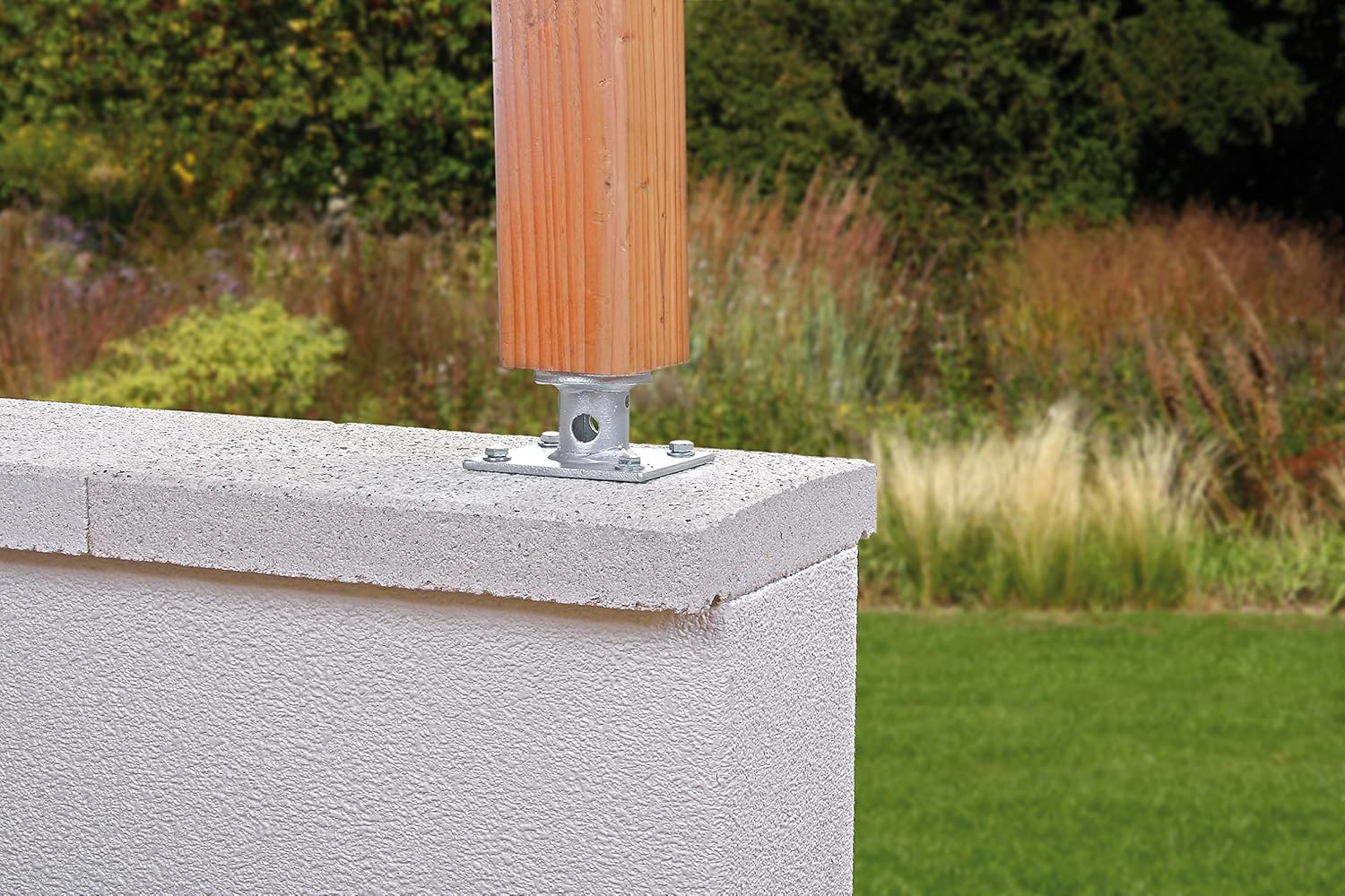 Gah-Alberts 208035 Post Anchor for Screwing On for Covered Wood Fittings Hot-Dip-Galvanised