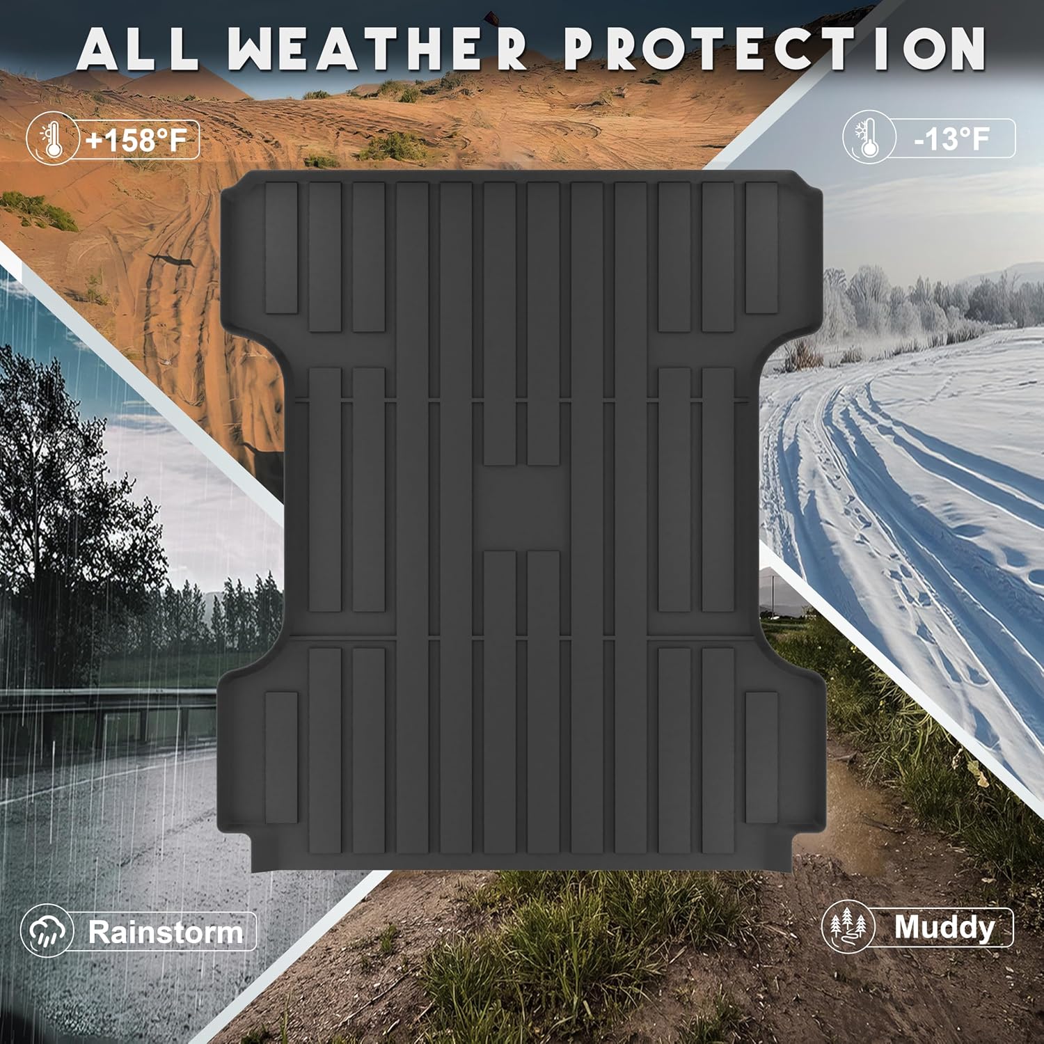 KARPAL 6.4FT Truck Bed Mat for 2019-2026 Ram 1500 Standard Bed (Not for Classic Model & RamBox), All Weather TPE Truck Bed Liner Cargo Trunk Accessories for Ram