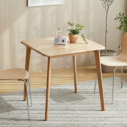 Miniatura 14 de Livinia Canberra 47.2" Mesa de comedor rectangular de madera/Mesa de cocina de roble malayo moderno de mediados de siglo (roble natural) Solo mesa