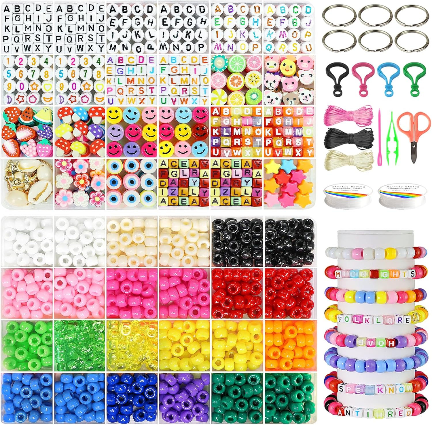 Redtwo Friendship Bracelet Making Kit, Kandi Pony Beads for