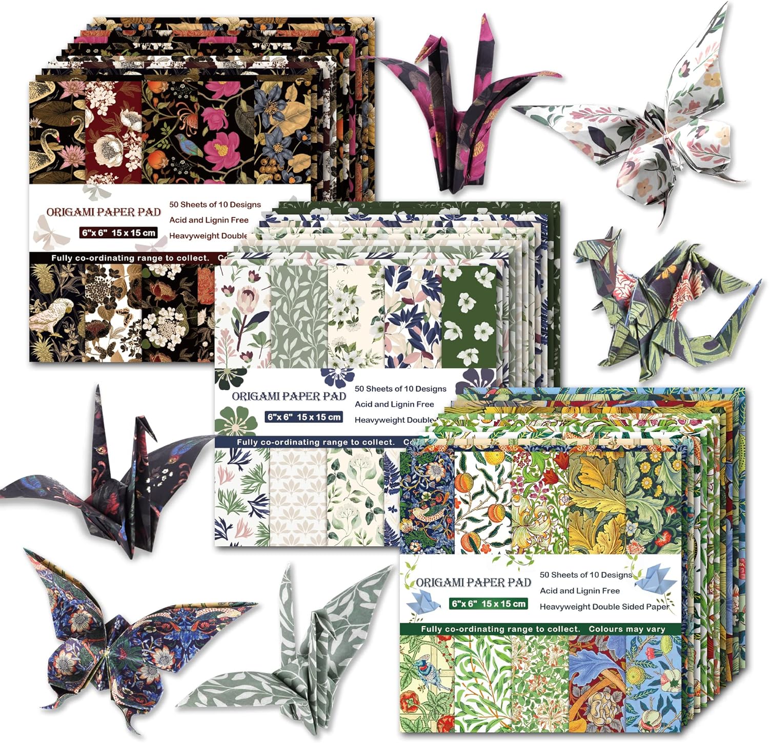 Origami Paper 6x6 70GSM 150 Sheets 30 Designs Double Sided