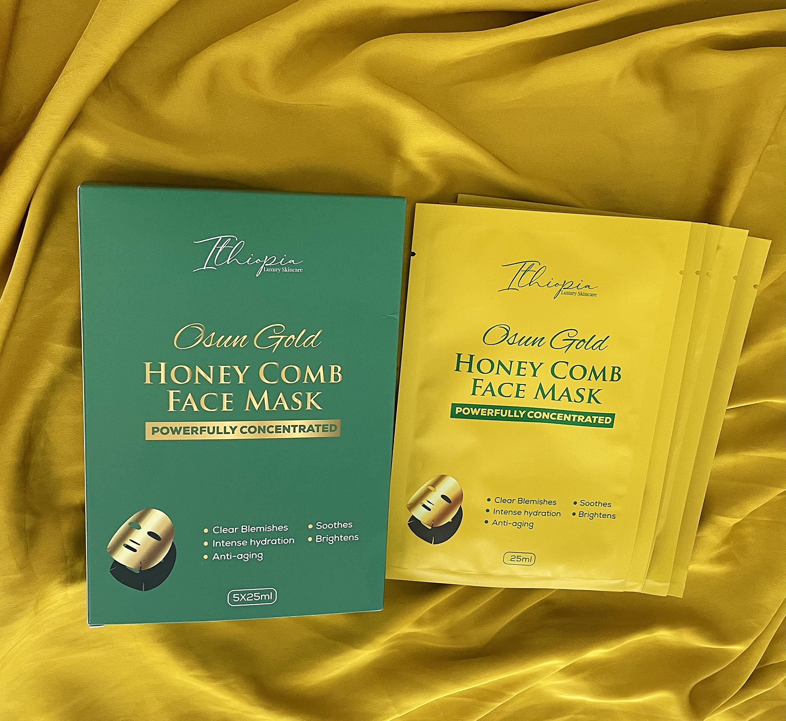 Osun Gold Honeycomb Face Mask