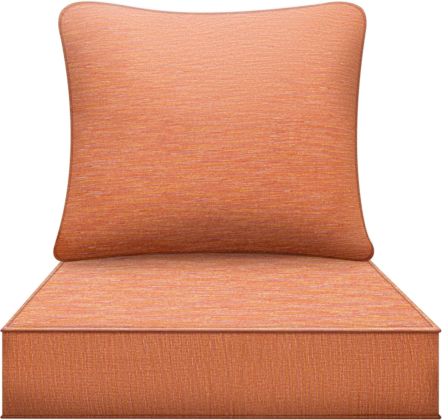 Art Leon Waterproof Outdoor Seat Cushion 24"x 24" 30D High Density Foam Patio Chair Cushions with Non-Slip Backing Patio Cushions for Patio Furniture Porch Swing Garden Bench Camping Stadium Orange