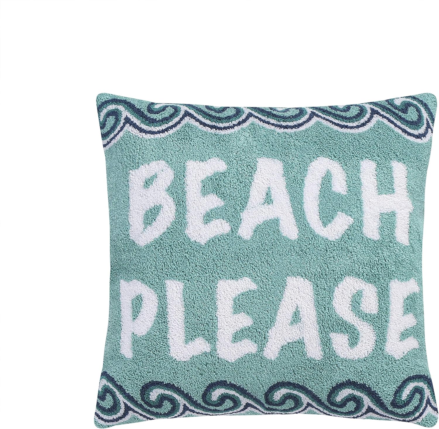 by Levtex Home - Beach Days - Decorative Pillow (18x18n.) - Beach - Teal Navy White - Feather Filled