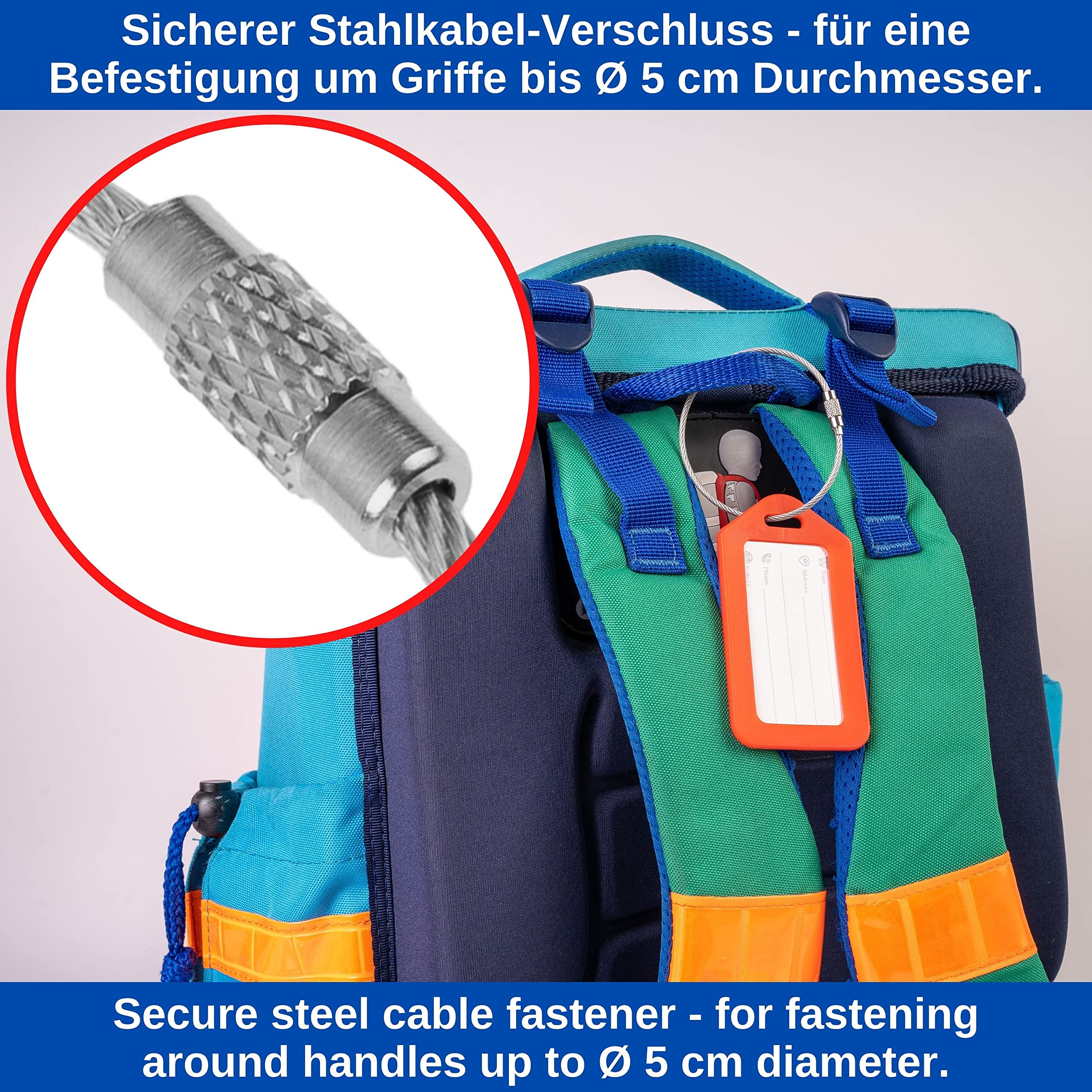 Etichette Per Valigie Da Viaggio - 2 Cartellini Con Nome In Plastica Resistente | Targhette Per Bagagli Con Cordino - Foto 8