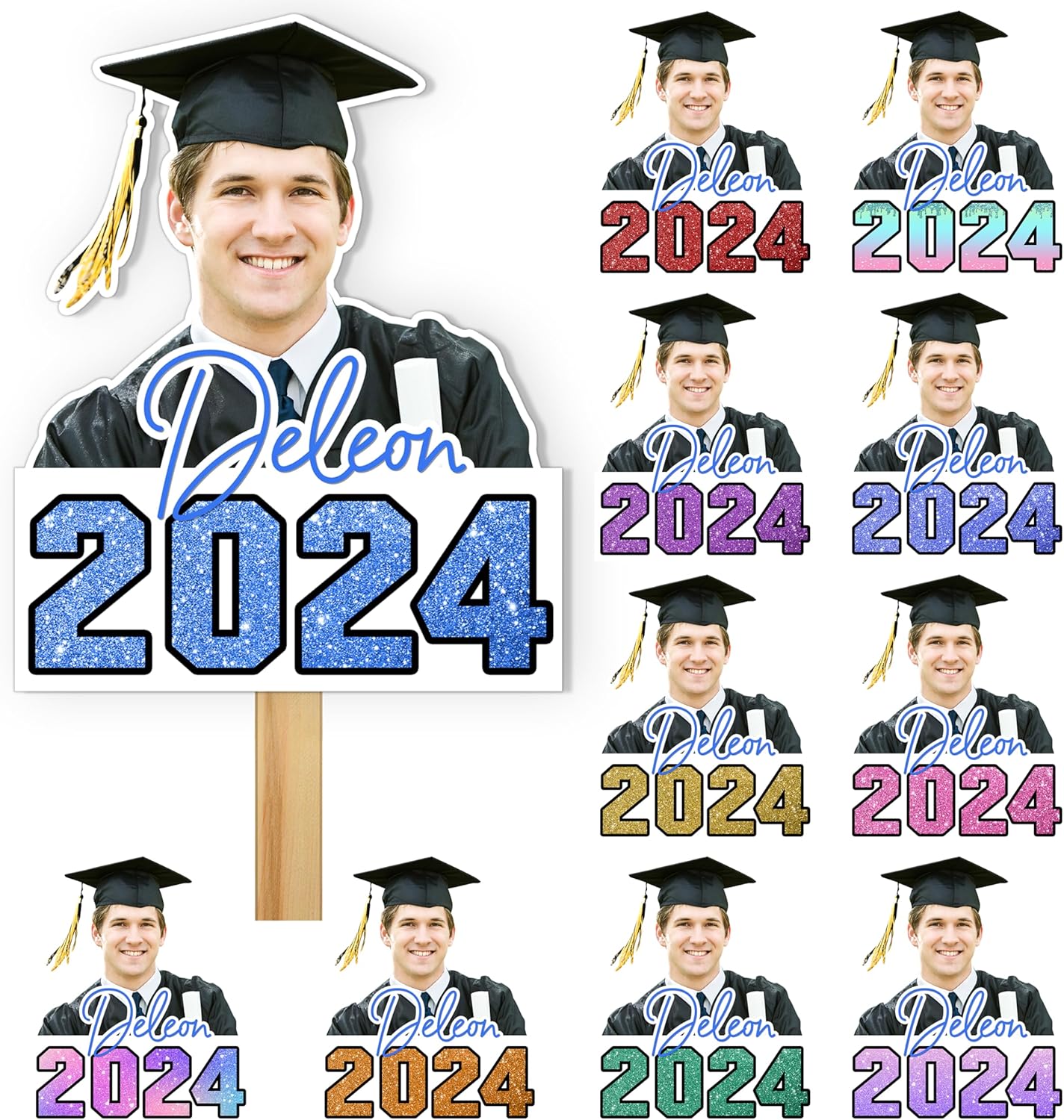 Amazon.com: Custom Hand Held Fan Class of 2024 Graduation Gifts for ...