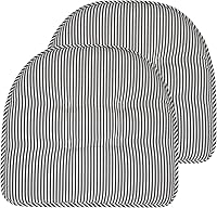 Vista 15 de Sweet Home Collection - Cojín de espuma viscoelástica para silla con capitoné, antideslizante, parte trasera de goma, en forma de U, 17 x 16 Gris