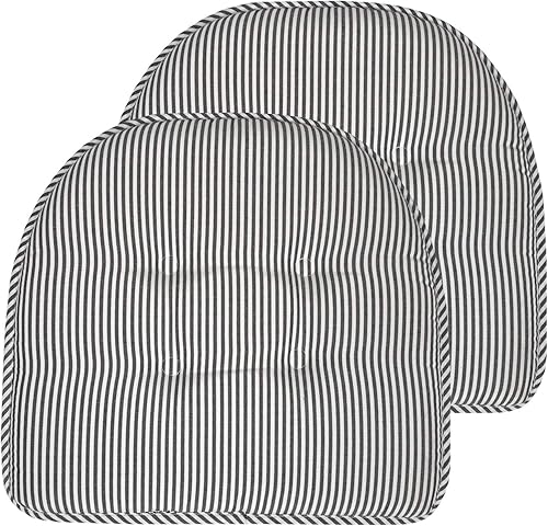 Miniatura 16 de Sweet Home Collection - Cojín de espuma viscoelástica para silla, con capitoné, parte trasera de goma antideslizante, en forma de U, de 17 x 16