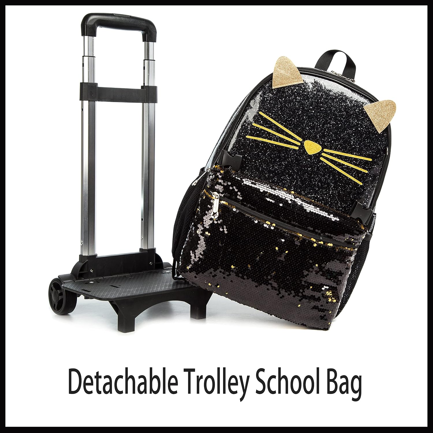 Wheeled Backpack for Girls Rolling Backpack 3 in 1 School Backpacks with Wheels for Teen Girls and Boys Elementary Student