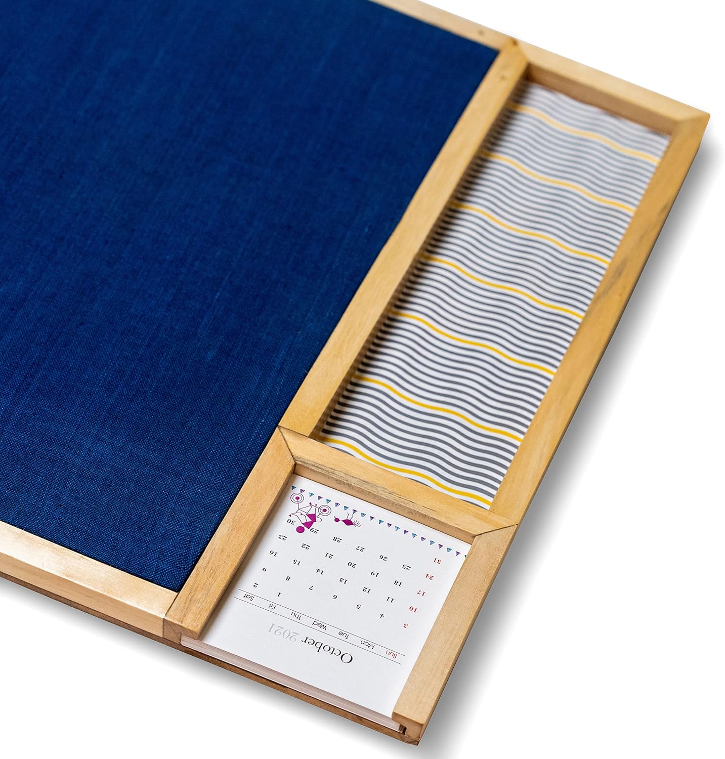 IVEI Combination Board with Magnet Board, Pin Board, Whiteboard & Calendar- Set of 2 - Dark Blue -Innovative Organizer for Kids and Adults with Magnets to Do Boards Gift for Home, Office, School
