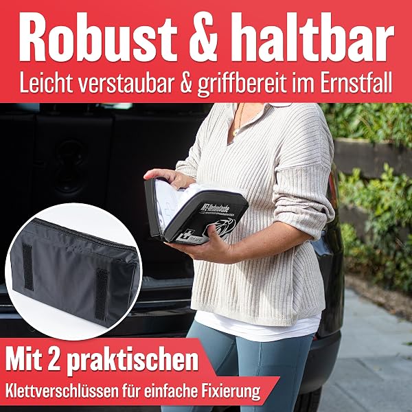 HELDENWERK KFZ Verbandstasche nach aktueller Norm 2026 - Europaweit Nutzbar - Erste Hilfe Set Auto Verbandskasten DIN 13164:2022 (StVO konform) - 3