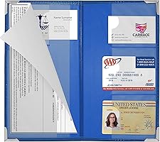 Autostyle Corner Guard Insurance Card And Registration Document Holders | Premium Wallet With Magnetic Closure (Blue