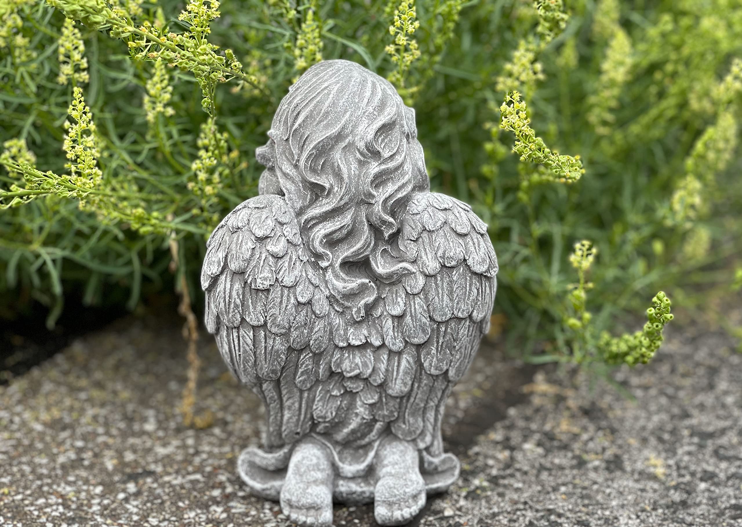 stoneandstyle Steinfigur betender Engel kniend Steinguss frostfest wetterfest