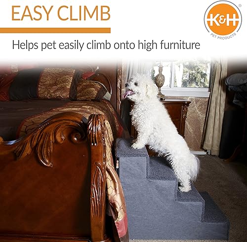 Miniatura 4 de K&H Pet Products Escaleras para mascotas Classy GrisGris 4 Escaleras