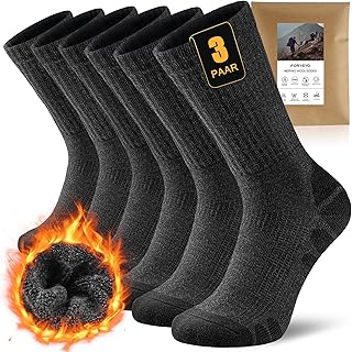 3 Pares Calcetines Trekking Lana Merino Hombre Mujer, Calcetines Termicos Frio Extremo, Invierno, Lana Merino, Deporte Transpirables