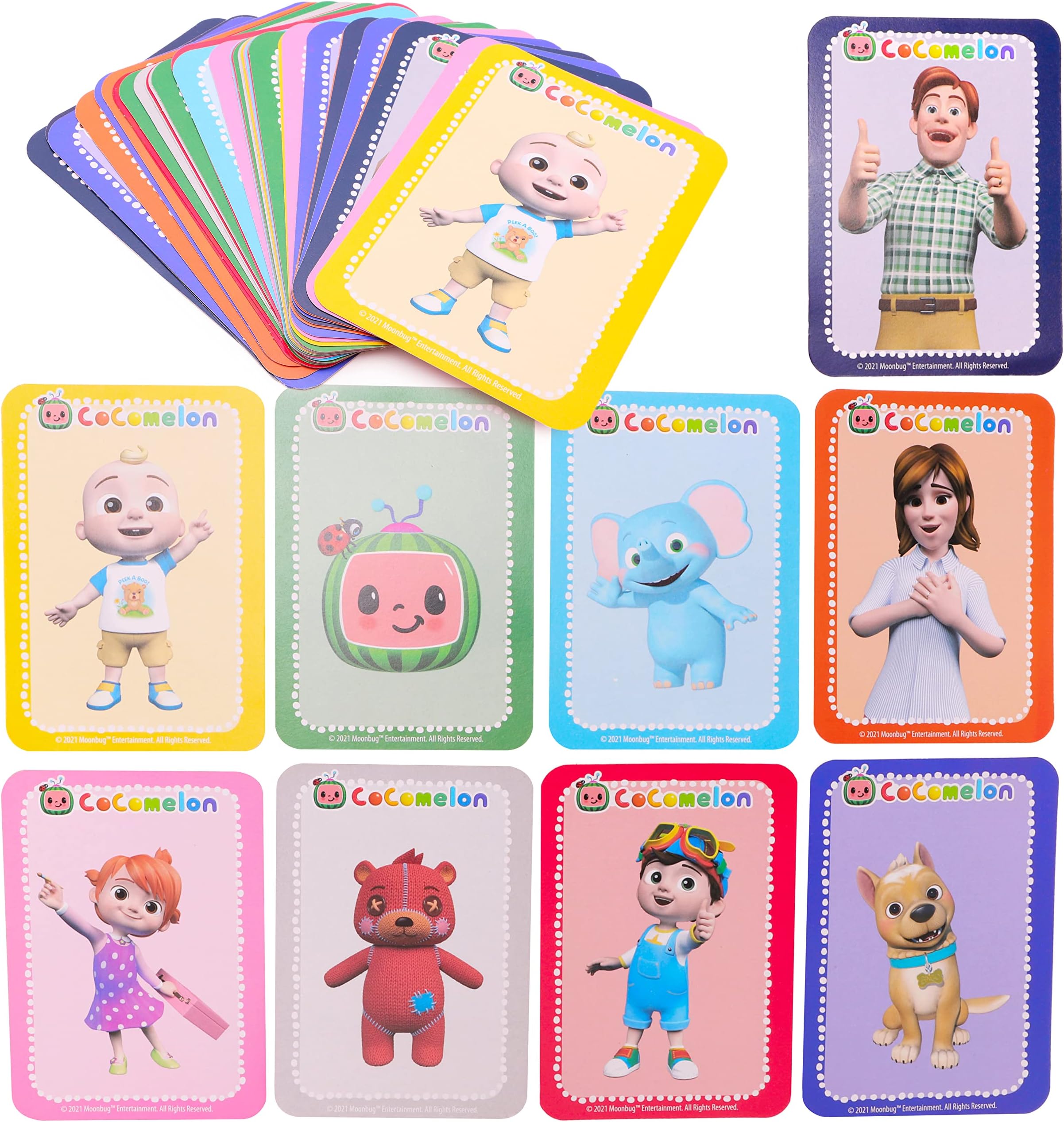 Toyland® Cocomelon Playing Cards - Pairs/Snap/Colour Collect - Learn Colours & Characters - Toddler Games - Age 18 Months +