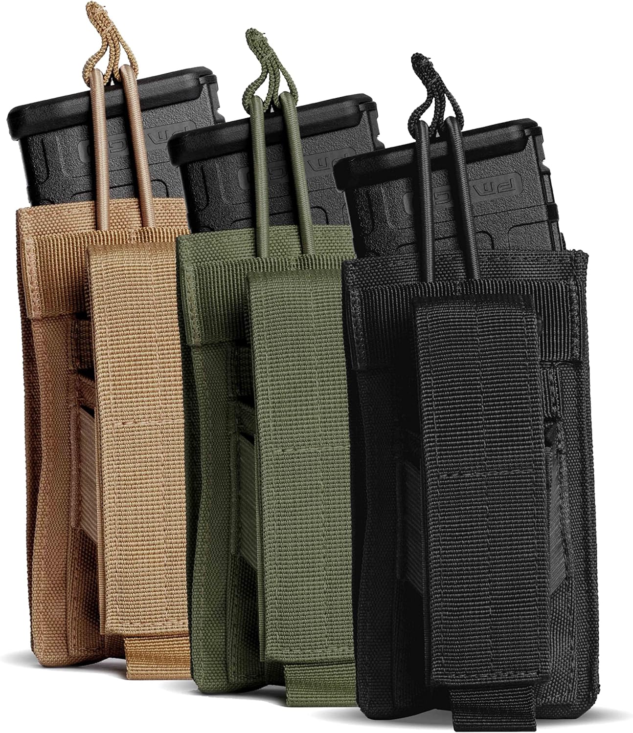 Tacticon K3 BattlePouch | 3 Rifle + 3 Pistol Mag Pouch | Combat Veteran Owned Company | Molle Triple Rifle Pistol Magazine Holster | Tactical Ammo Holder (3 Rifle + 3 Pistol [Black]) : Sports & Outdoors