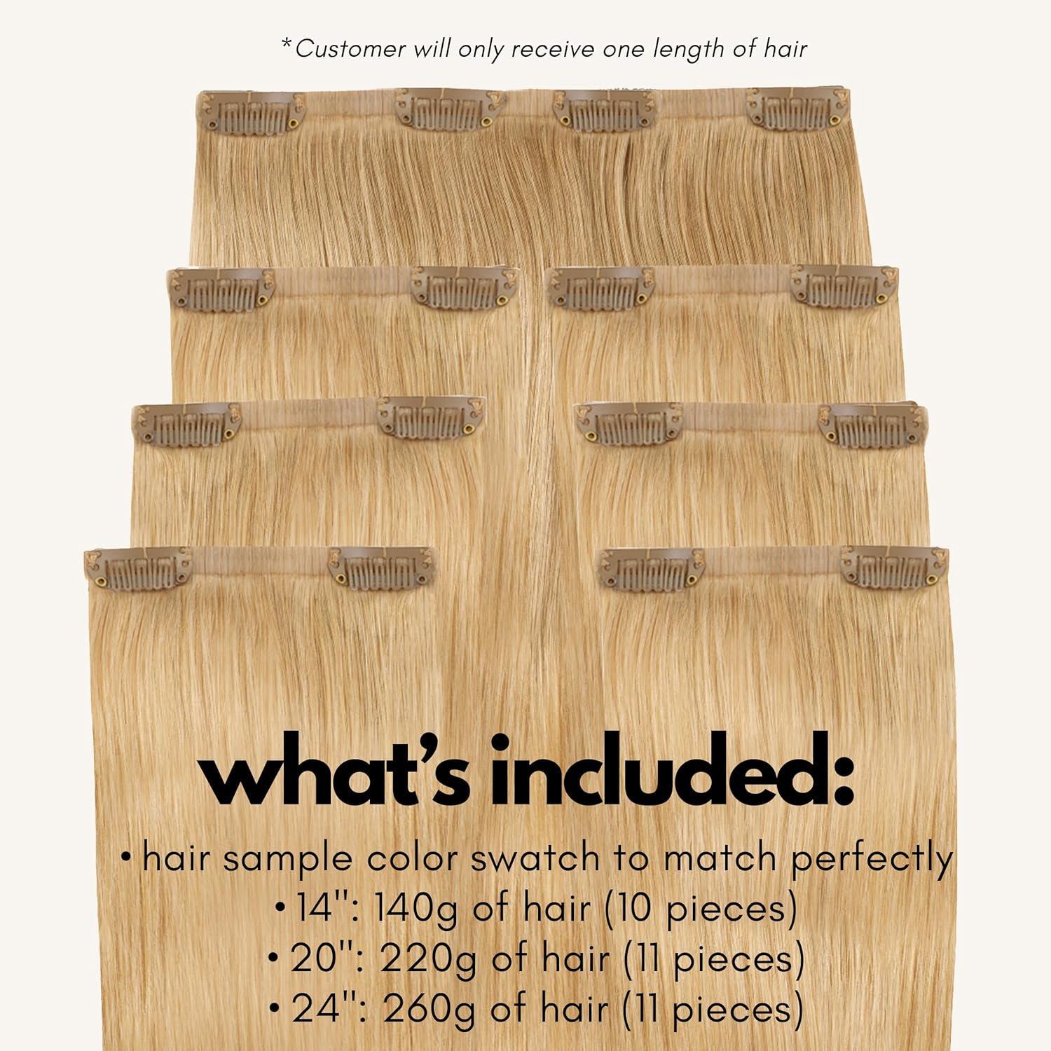 Irresistible Me Real Human Hair Extensions Clip Ins – 100% Human Hair Clip In Extensions for Length & Volume – Invisible Clip-In Extension – Heat Resistant & Dyeable – Honey Blonde, 14 Inches