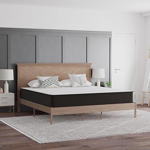 EMMA + OLIVER Drift - Colchón híbrido de 10 pulgadas, espuma de alta densidad y resortes ensanchados en una caja, espuma certificada CertiPur-US,