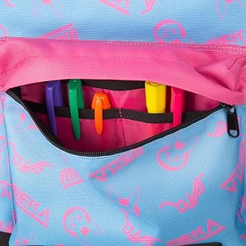 JINX Overwatch D.Va Splash Adult Backpack, Blue/Pink, 18
