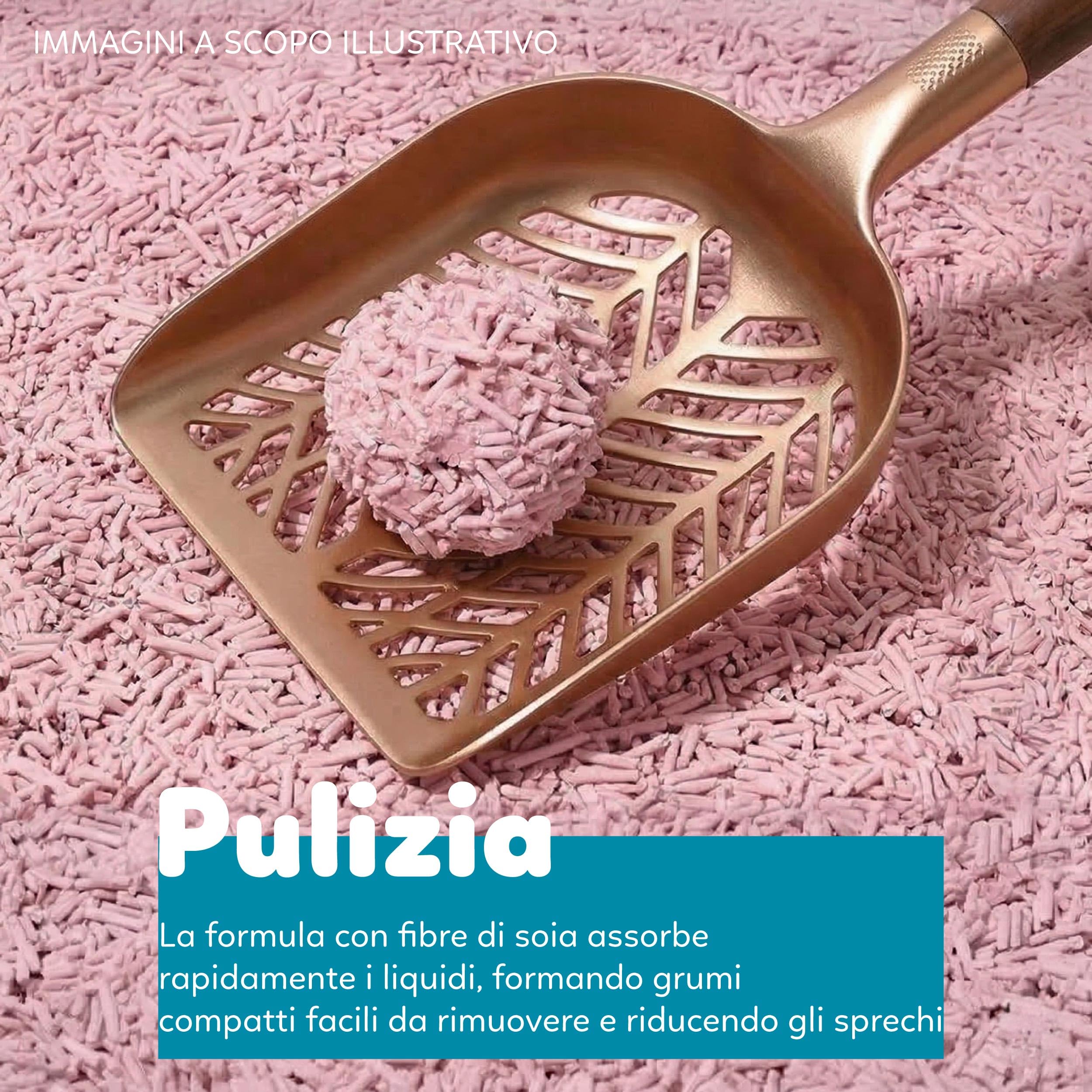 AQPETFRIENDS Lettiera CattyGreen Soia Naturale per Gatti, Agglomerante Vegetale Biodegradabile alla Lavanda, Sabbia Antiodore Smaltibile nel WC, 100% Eco-Friendly, 36 Litri