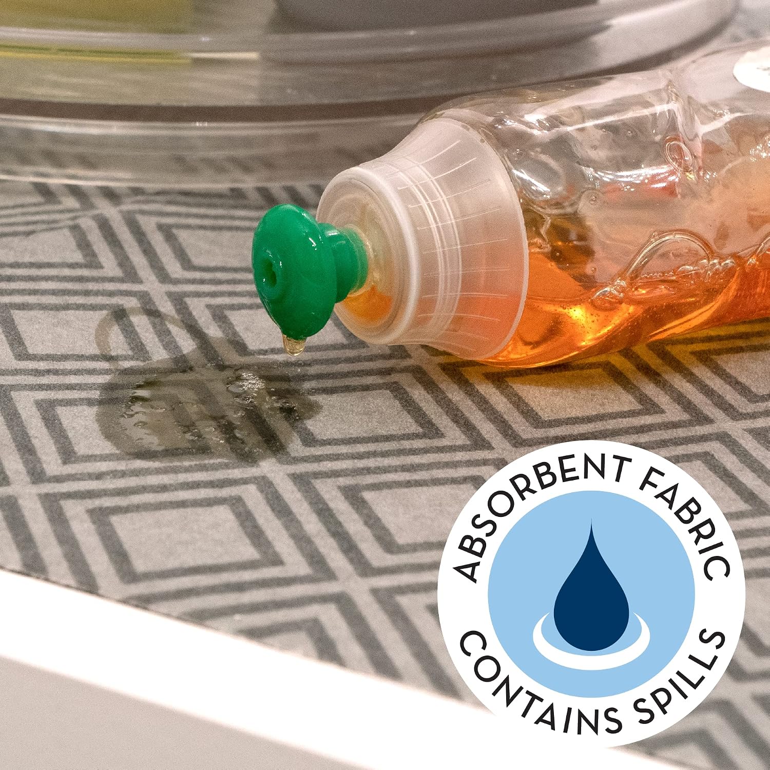 S&T INC. Under Sink Liner, 24" x 48", Geo Print image 4