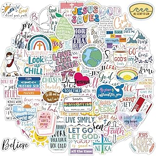 101 Pcs Inspiring Jesus Christian Stickers for Water Bottles, Laptops, Waterproof Vinyl Religious Bible Verses Faith Sticker for Kids, Teens, Girls and Boys Women