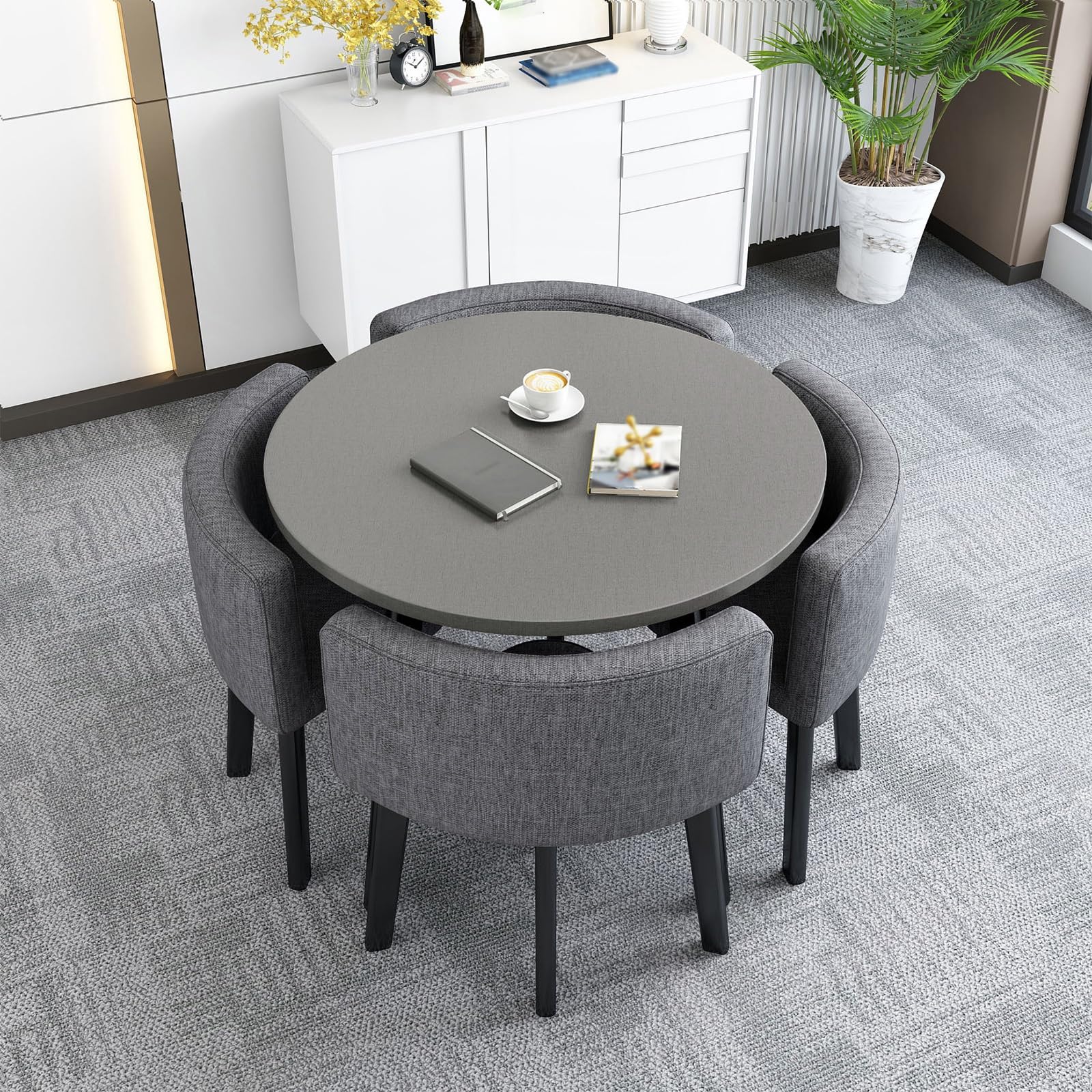 Tavolo da pranzo effetto marmo nero e metallo color ottone e nero per 5/6 persone 120 cm Phea | Maisons du Monde