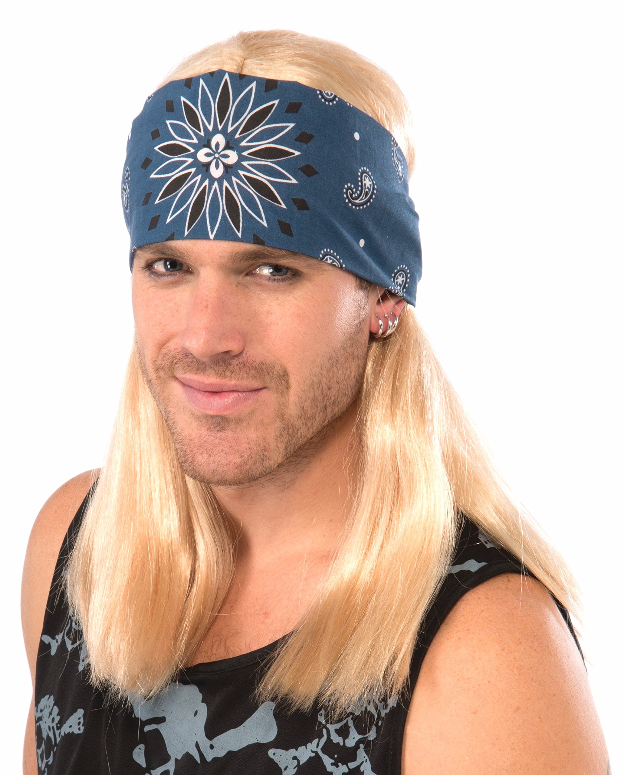 Forum NoveltiesParty Rock Star Wig with Bandana