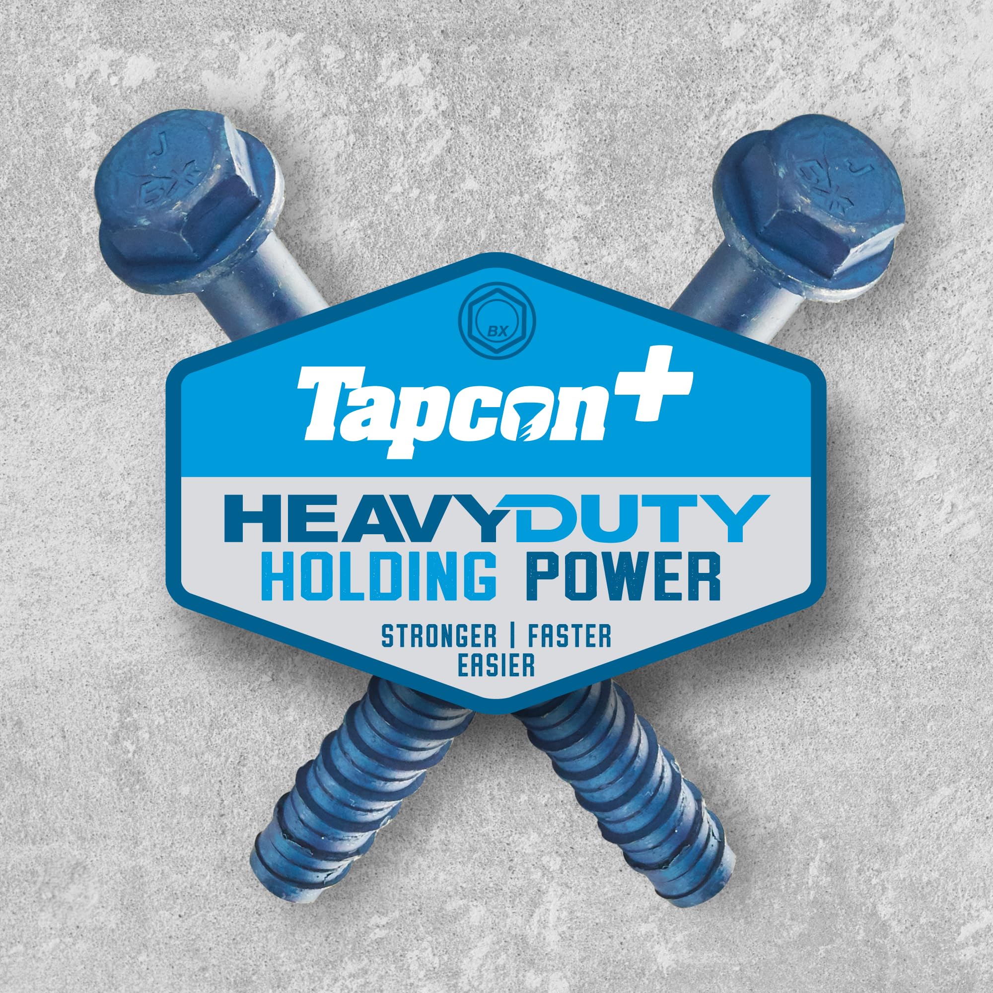 Tapcon + 3/8" x 2-1/4" Tasselli a vite resistenti 10 ct, blu