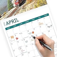 Vista 5 de Bright Day - Calendario mensual de pared 2024 de trenes, 12 x 12 pulgadas